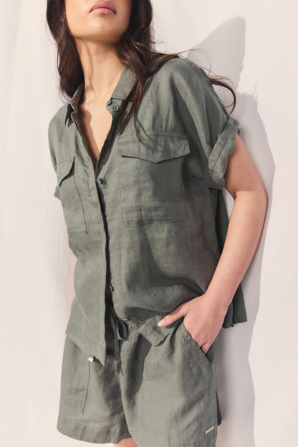 D-Luxe Pocket Linen Shirt