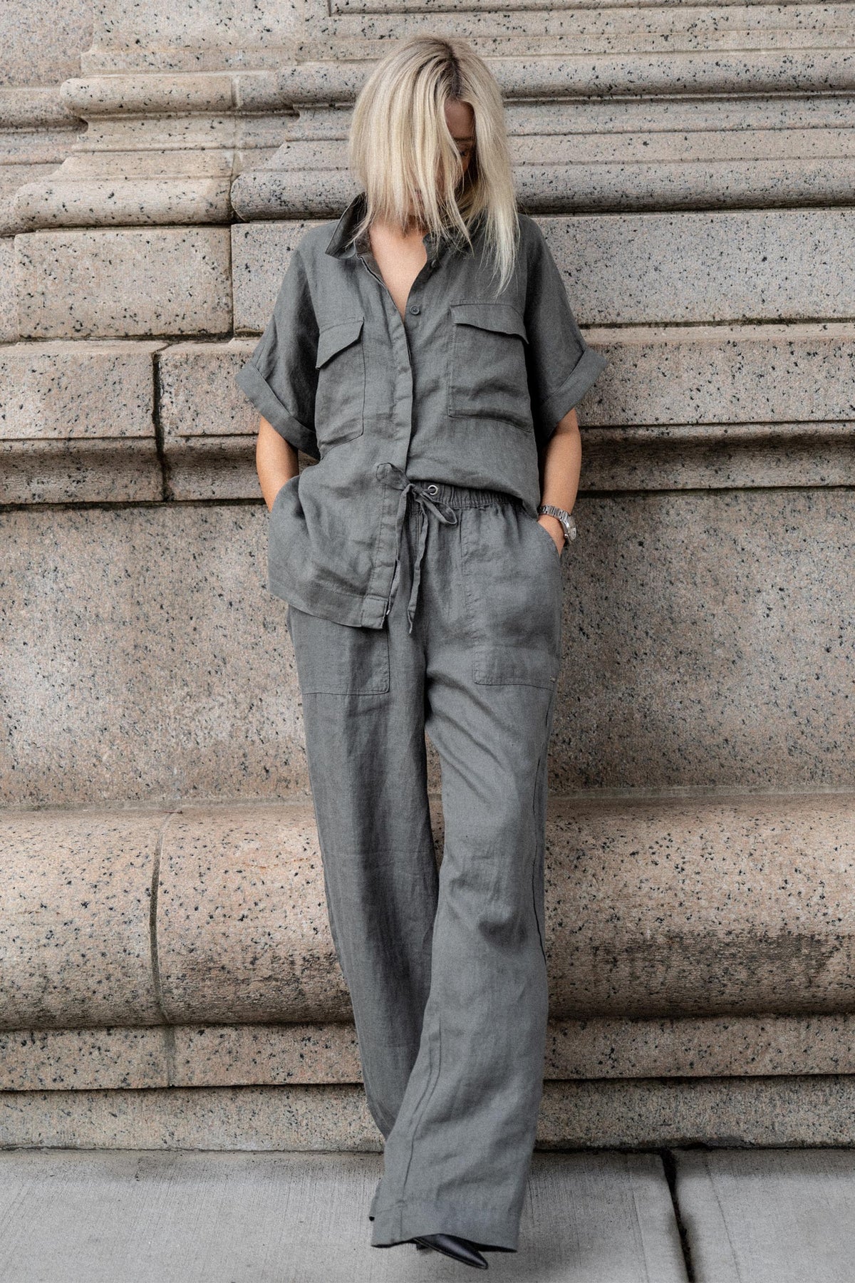 D-Luxe Pocket Linen Shirt