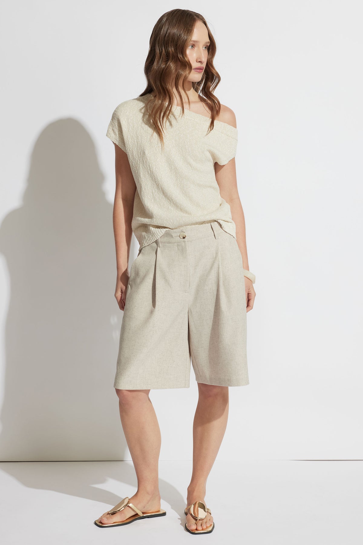 Sammi Tipped Shoulder Knit Top