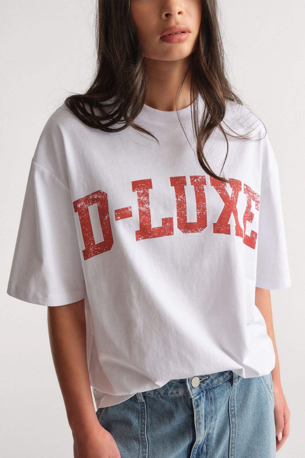 D-Luxe Distressed Logo Tee