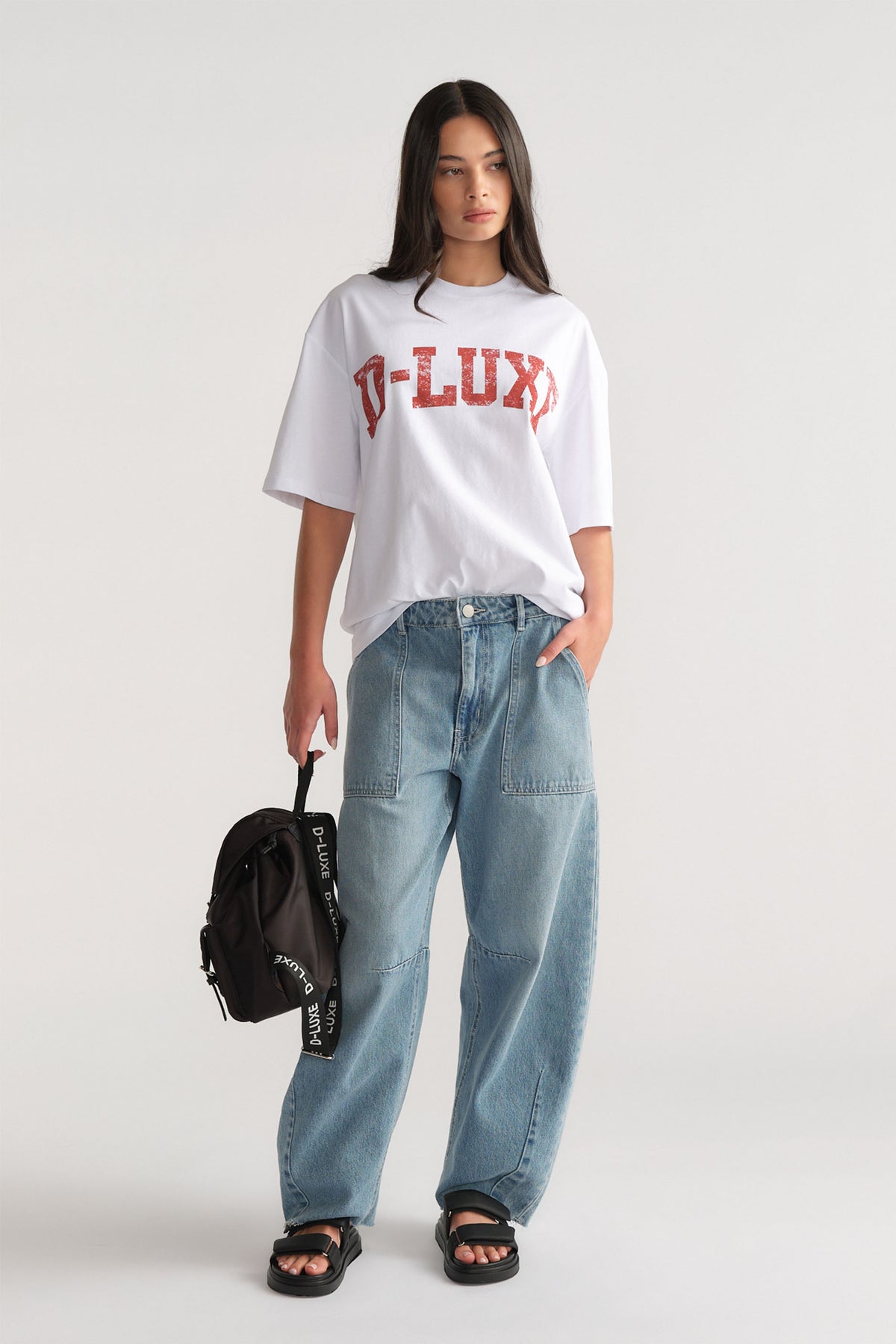 D-Luxe Distressed Logo Tee