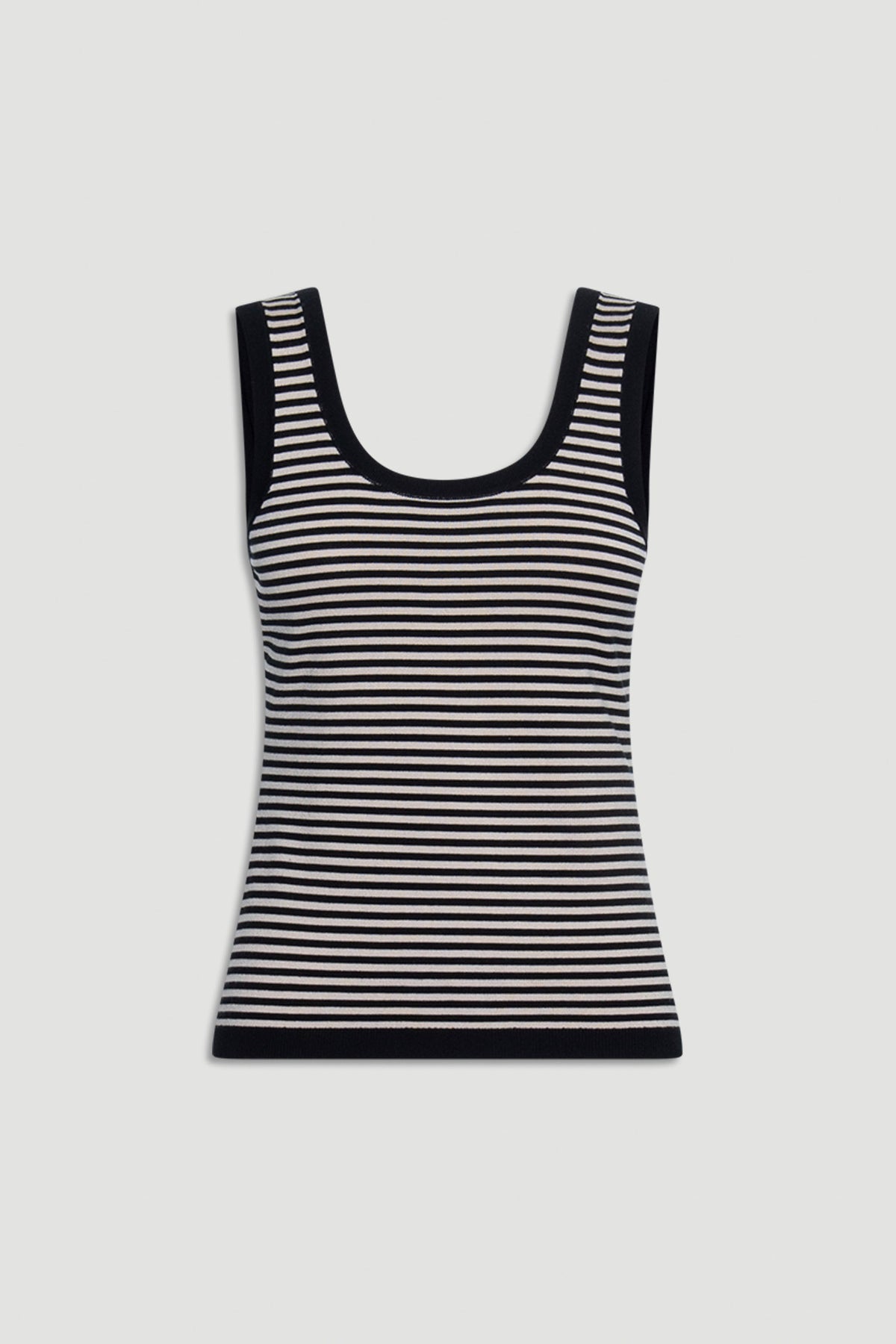 D-Luxe Stripe Knit Scoop Tank
