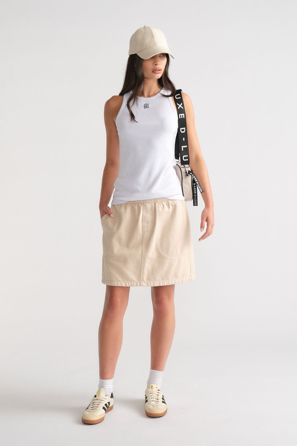 D-Luxe Denim Pull On Skirt