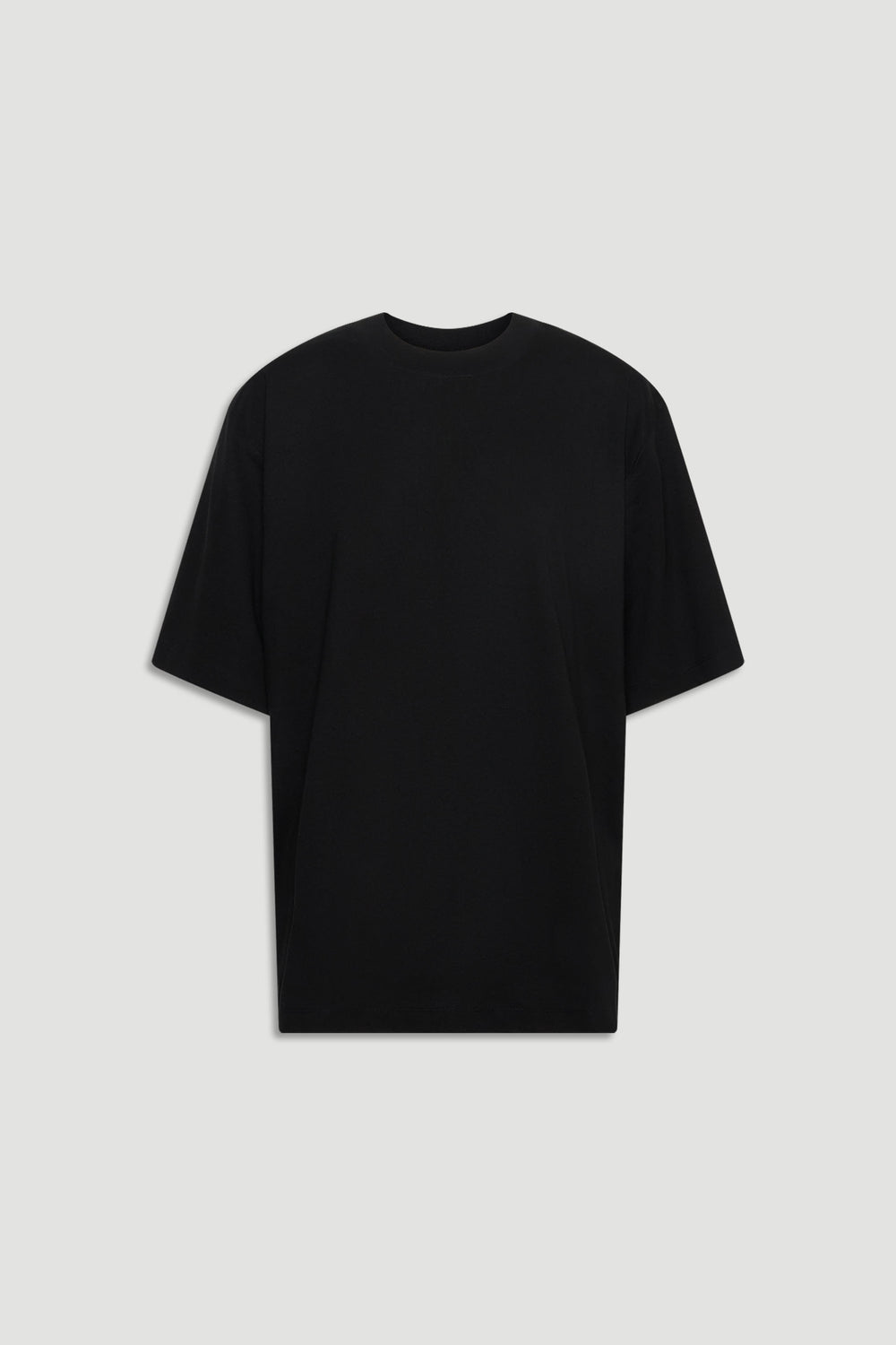 Isabella Oversized Tee in black with relaxed fit, crew neckline, short sleeves, gallery position 4 portrait view 1880x2820