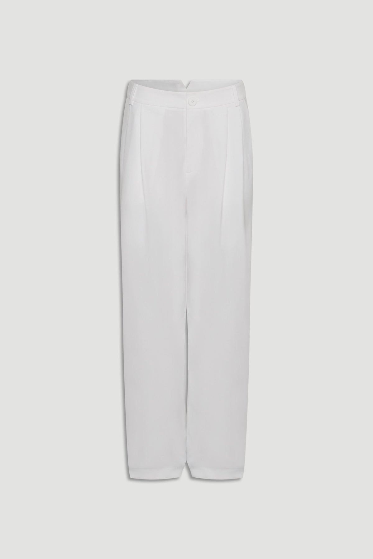 Clara Pleated Pant in white with tailored pleats and a high waist, designed by DECJUBA Australian fashion brand