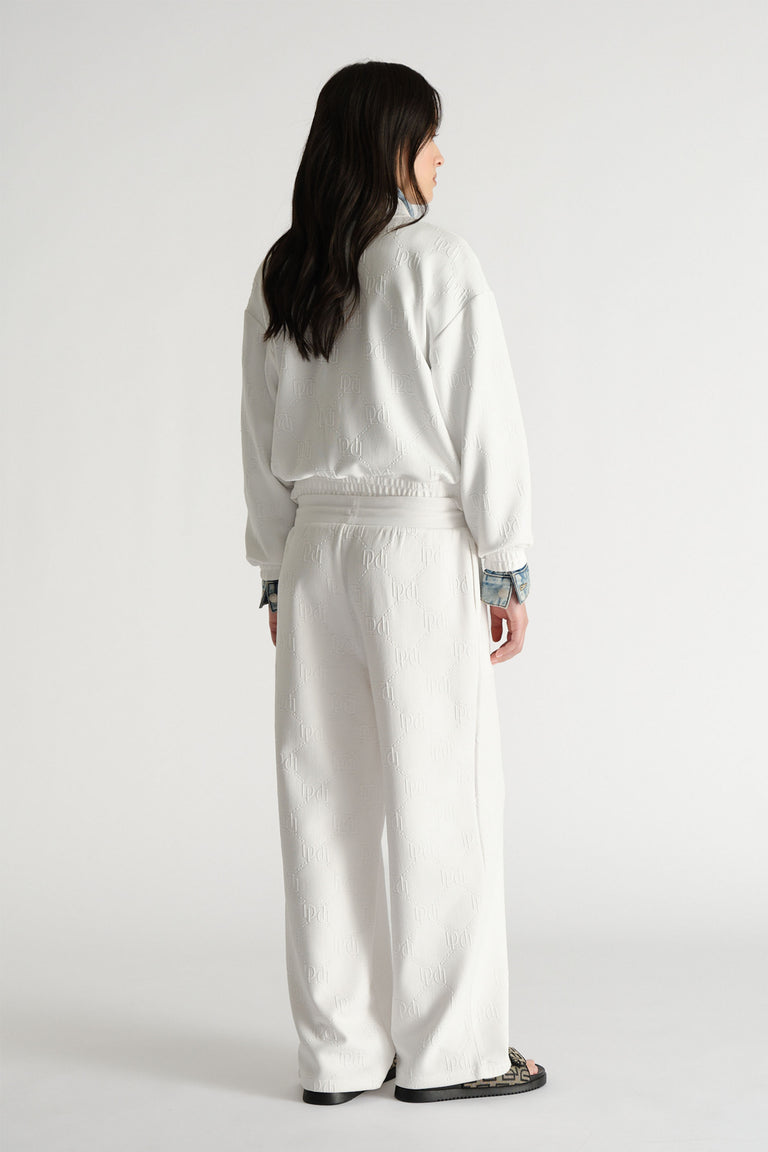 D-Luxe Embossed Wide Leg Pant