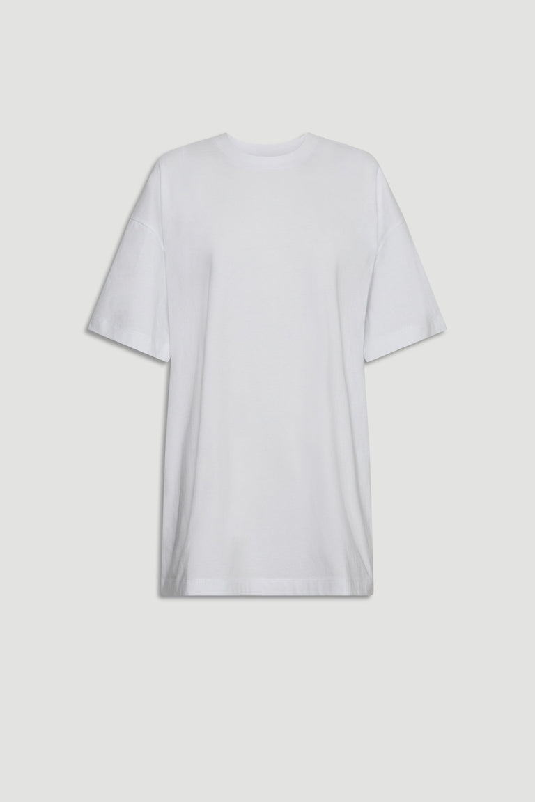 Kayla Longline Tee in 100% cotton featuring a relaxed fit and extended length by DECJUBA Australian fashion brand