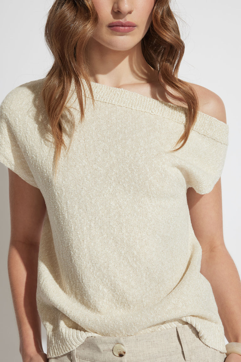 Sammi Tipped Shoulder Knit Top