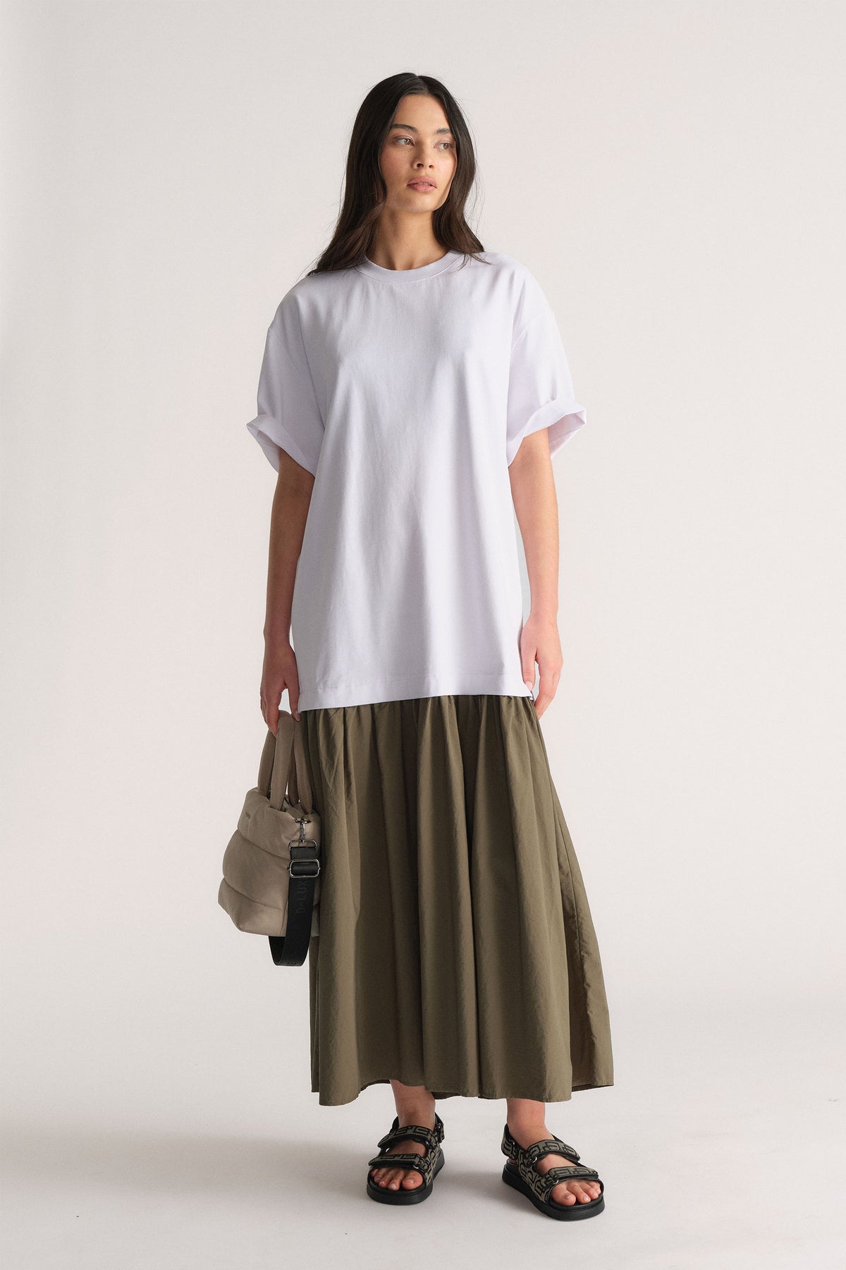 D-Luxe Drop Waist Nylon Dress
