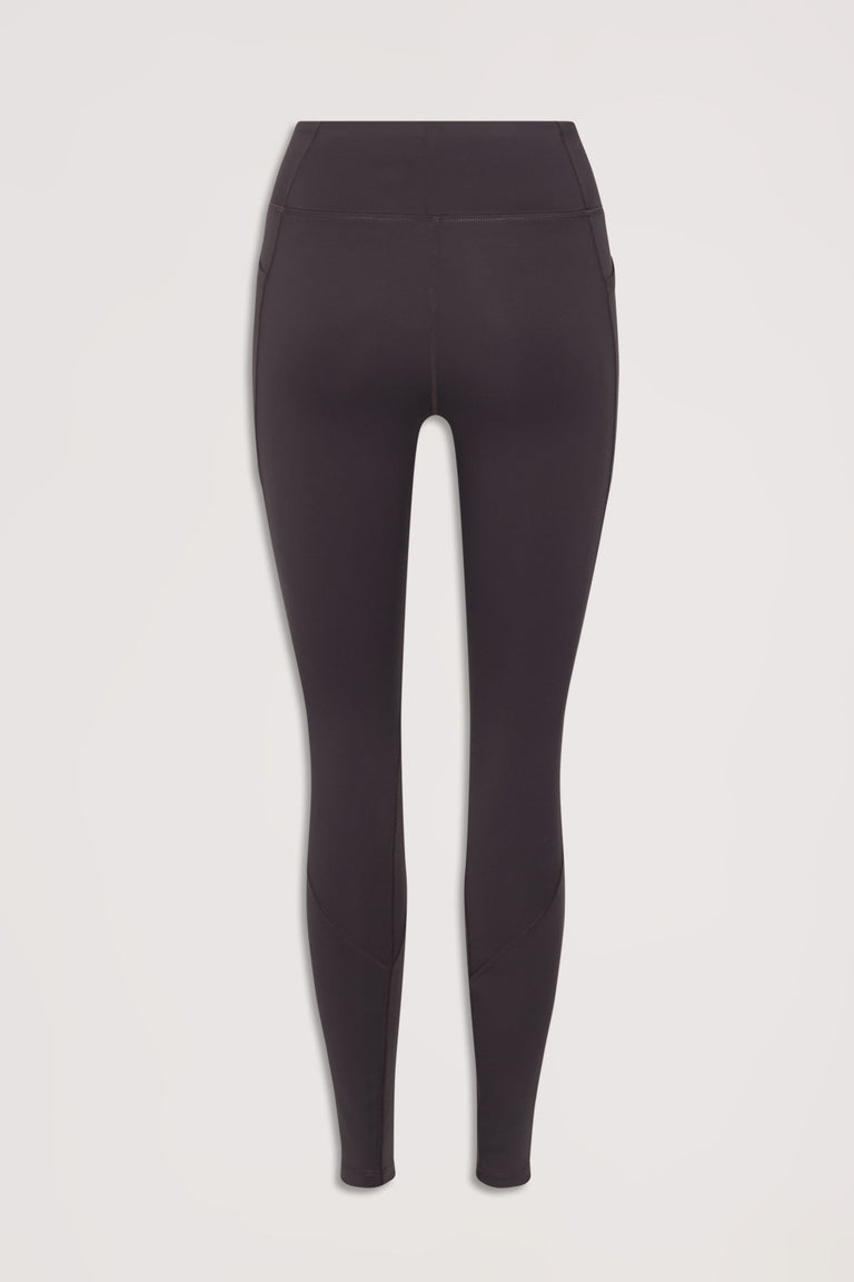 D-Luxe Stamp Legging back view in portrait orientation, gallery position 5, featuring mid-waist and full length design.