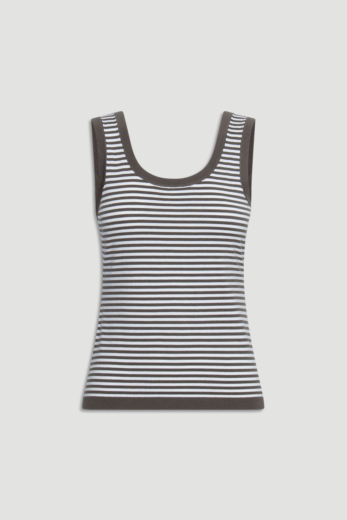 D-Luxe Stripe Knit Scoop Tank