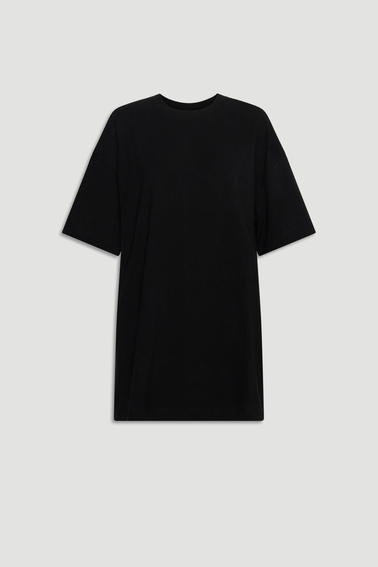 Kayla Longline Tee in 100% cotton with a relaxed fit and mid-length sleeves by DECJUBA Australian fashion brand
