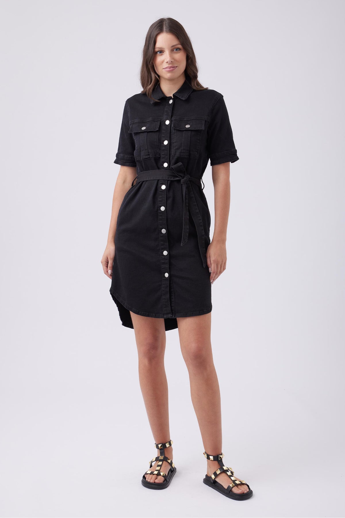 Piper Button Down Denim Dress