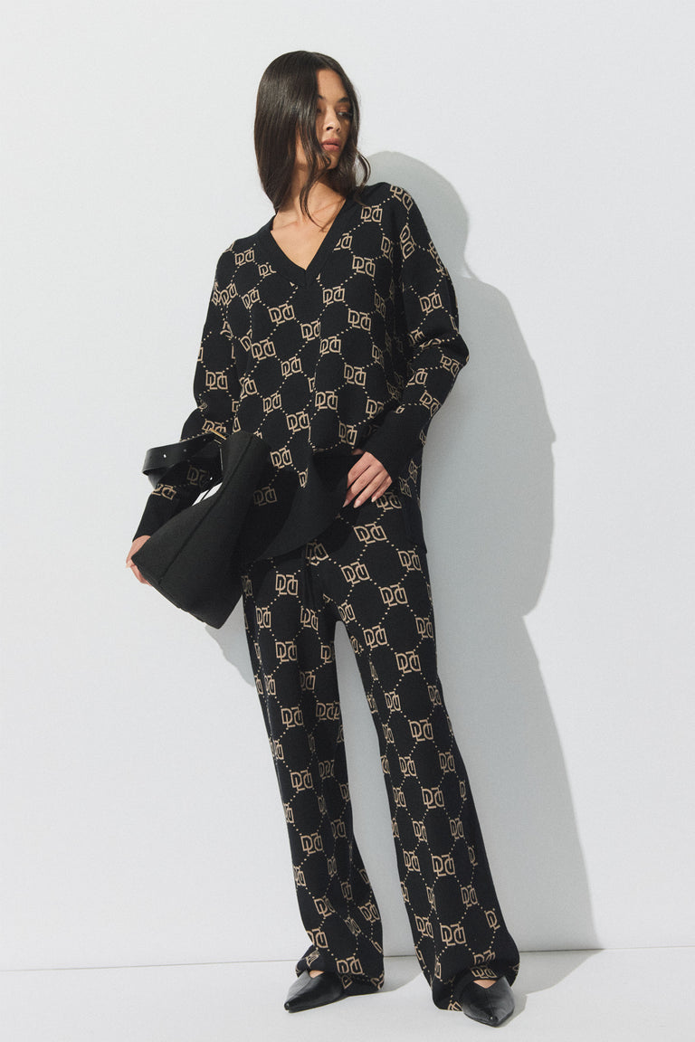 D-Luxe Monogram Knit Pant