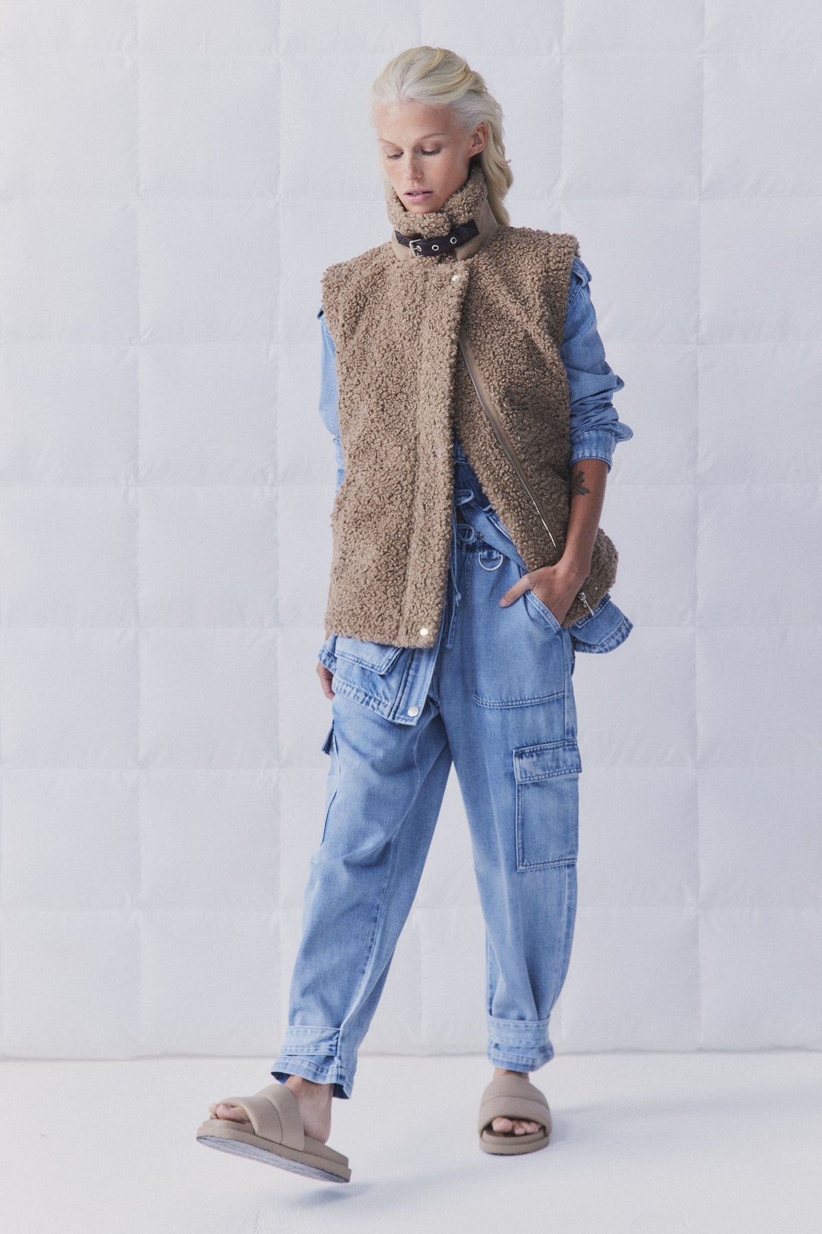 D-Luxe Faux Shearling Vest