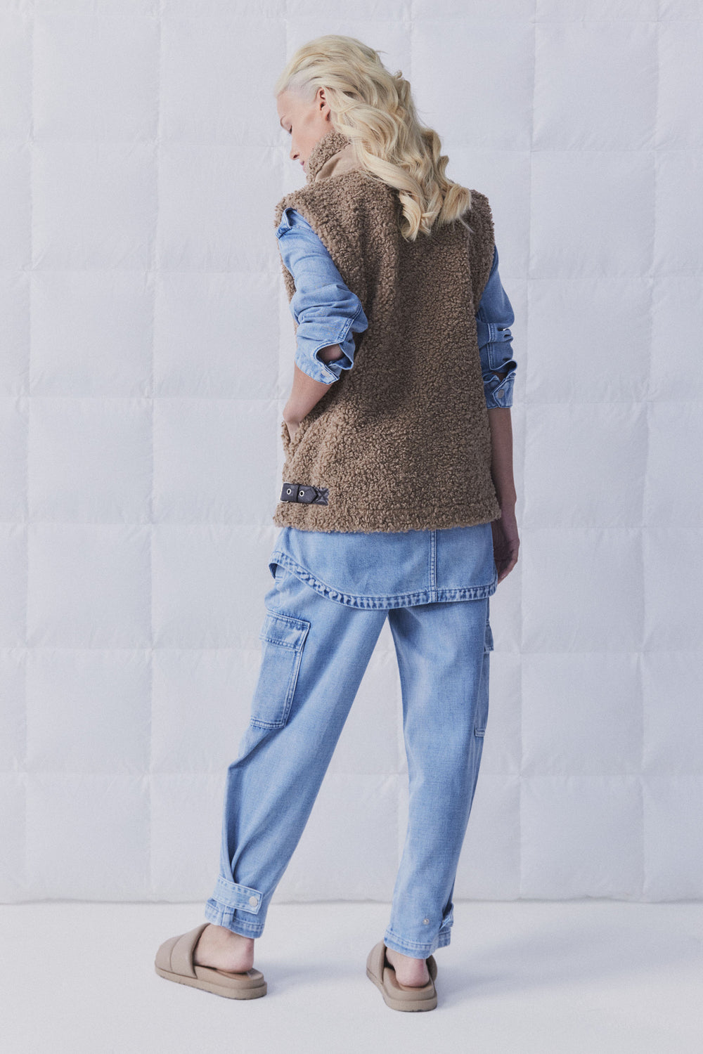 D-Luxe Faux Shearling Vest