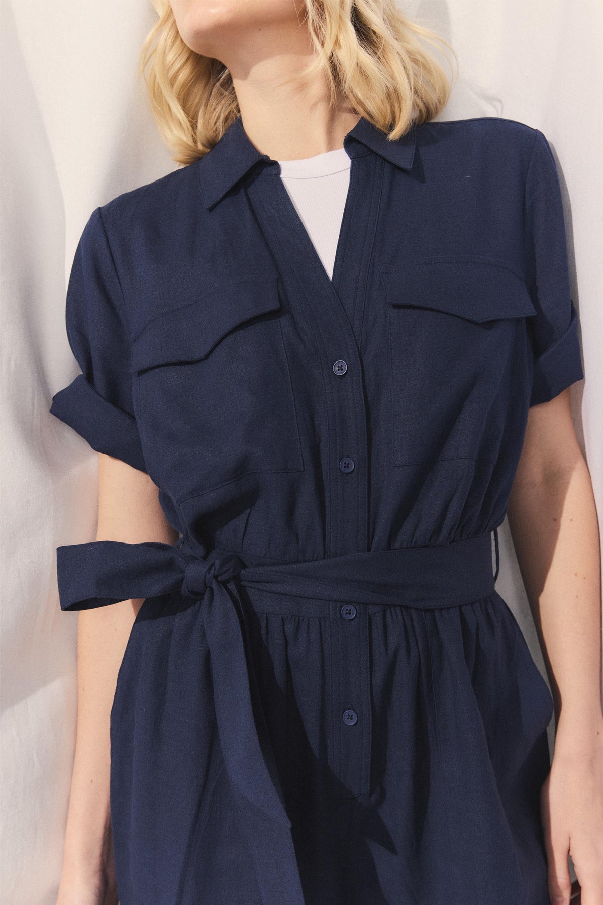 D-Luxe Linen Blend Jumpsuit