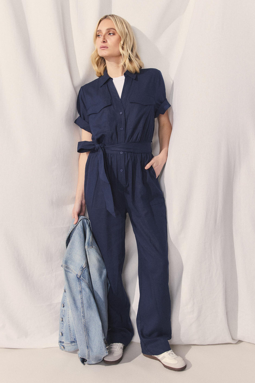 D-Luxe Linen Blend Jumpsuit