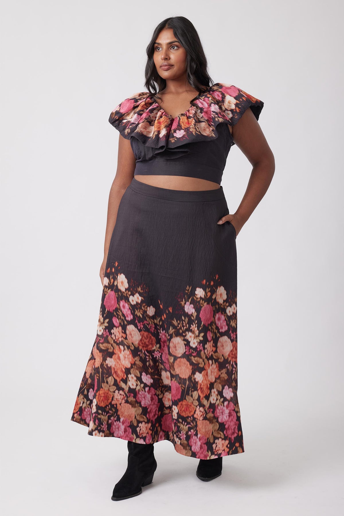 Mable Ruffle Crop Top