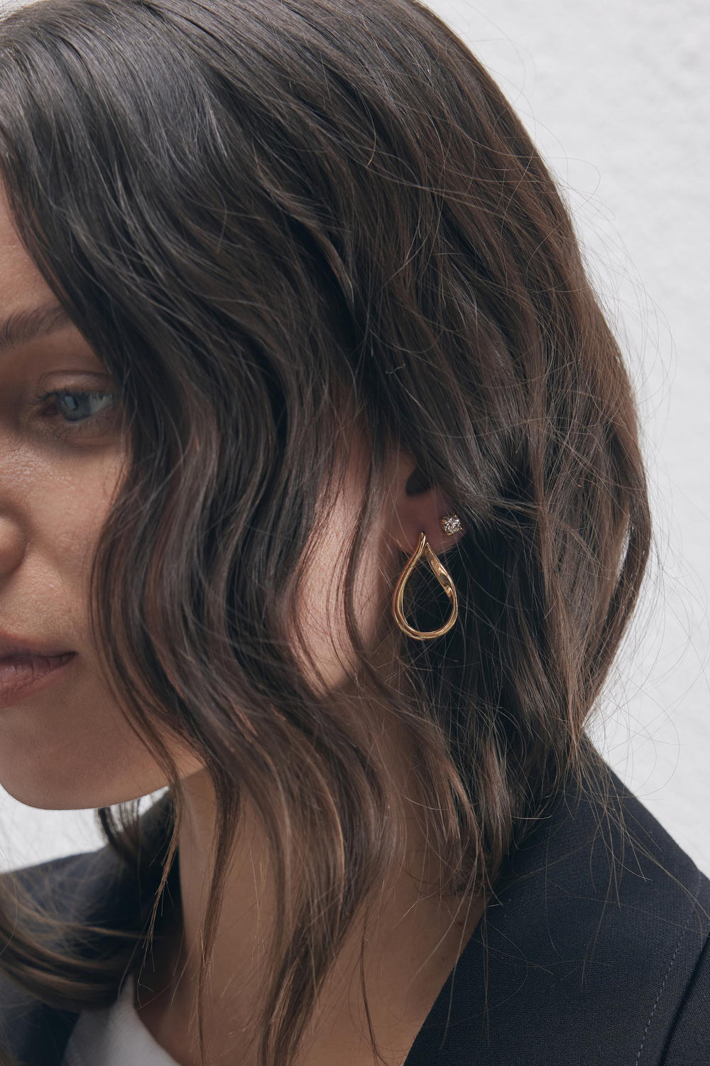 9ct 3PK Stud Earrings in gold plated recycled brass, styled for effortless versatile looks by DECJUBA Australian fashion brand