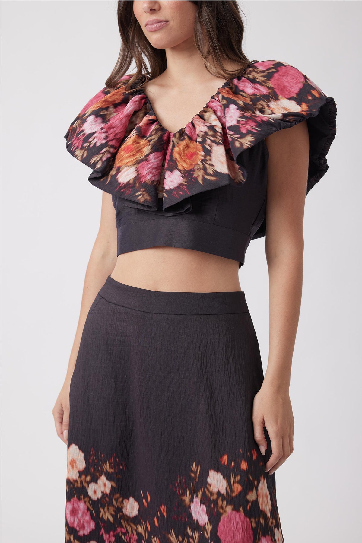 Mable Ruffle Crop Top
