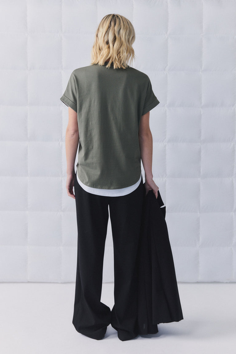 D-Luxe Half Moon Tonal Tee