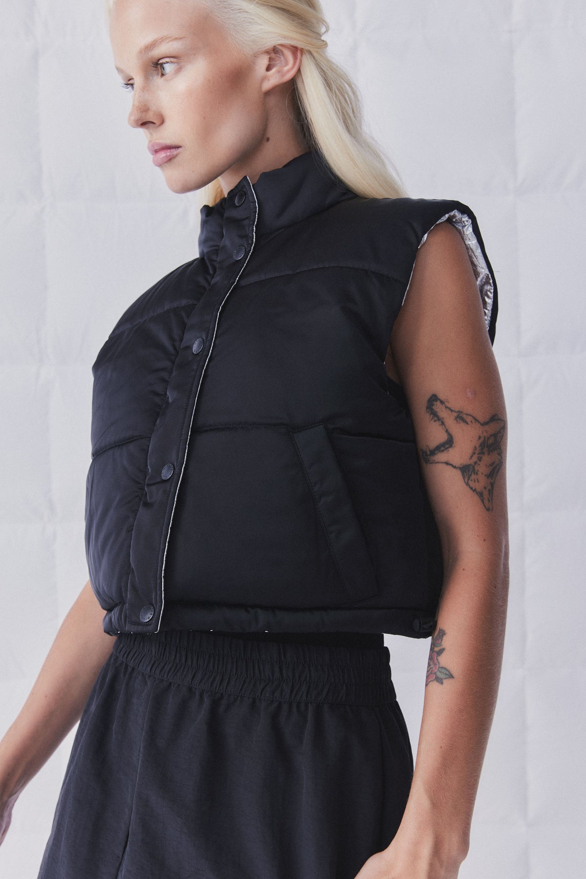 D-Luxe Cropped Puffer Vest