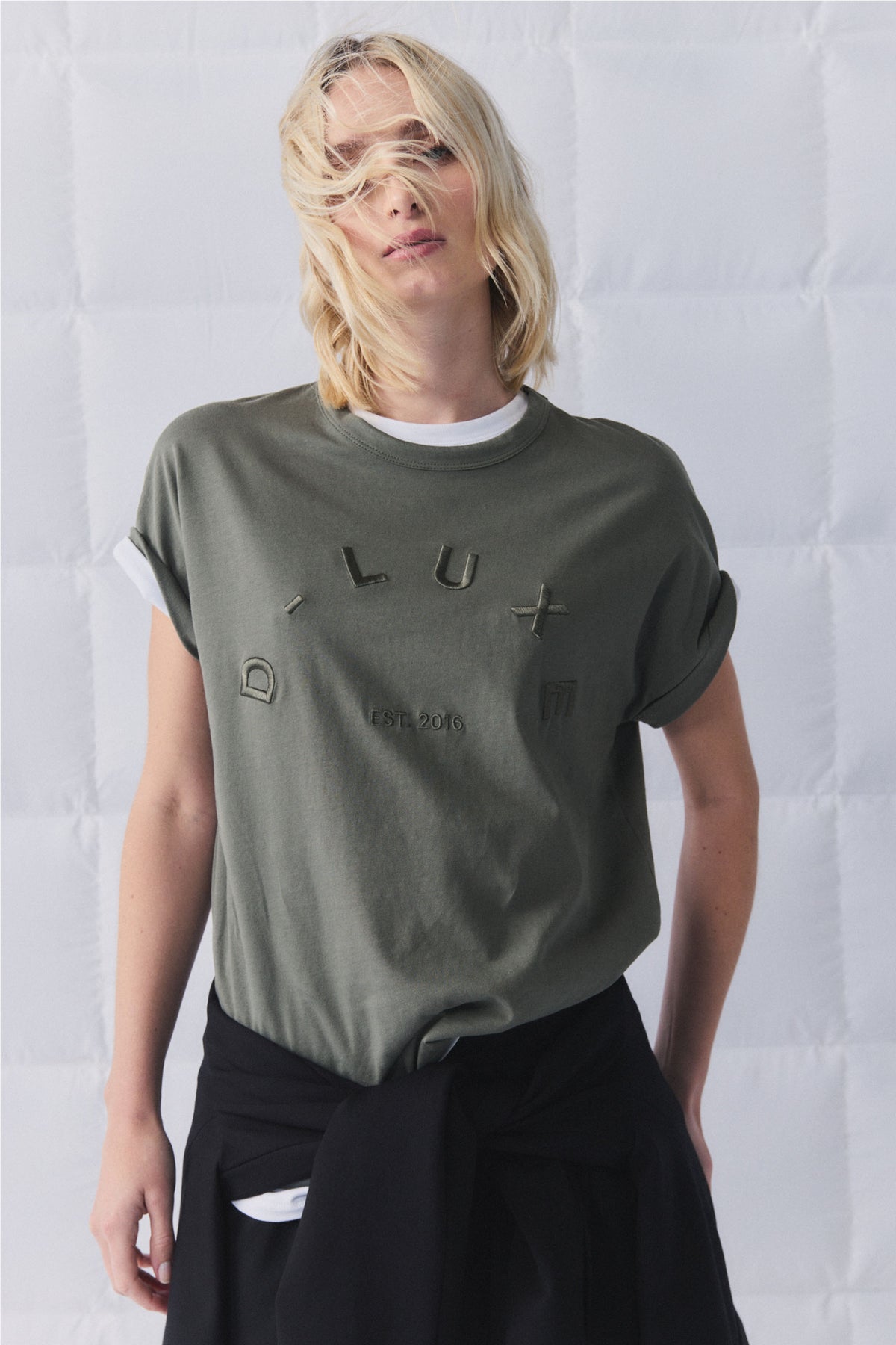 D-Luxe Half Moon Tonal Tee