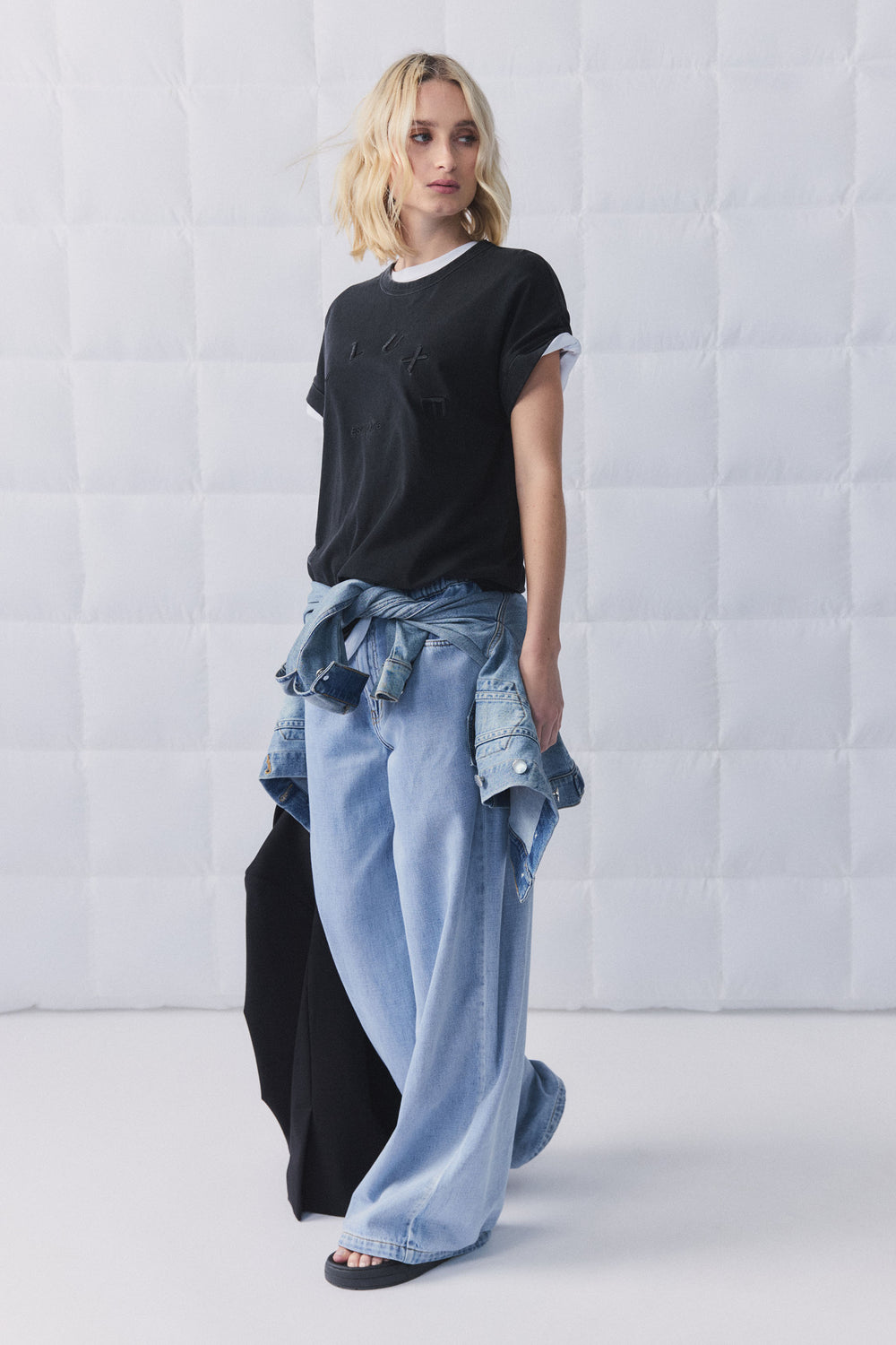 D-Luxe Half Moon Tonal Tee