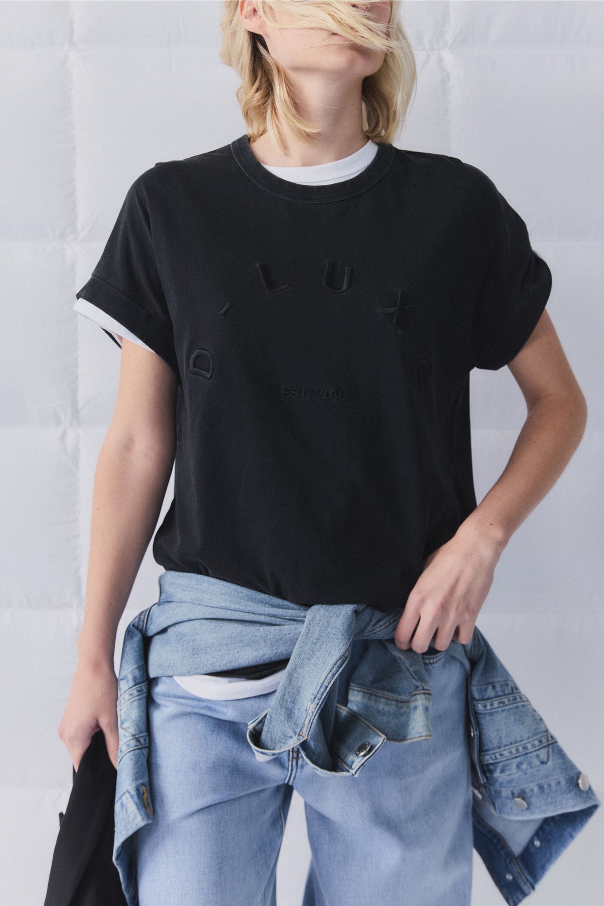 D-Luxe Half Moon Tonal Tee