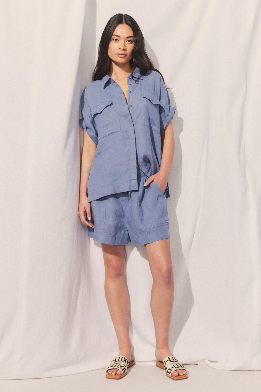 D-Luxe Pocket Linen Shirt