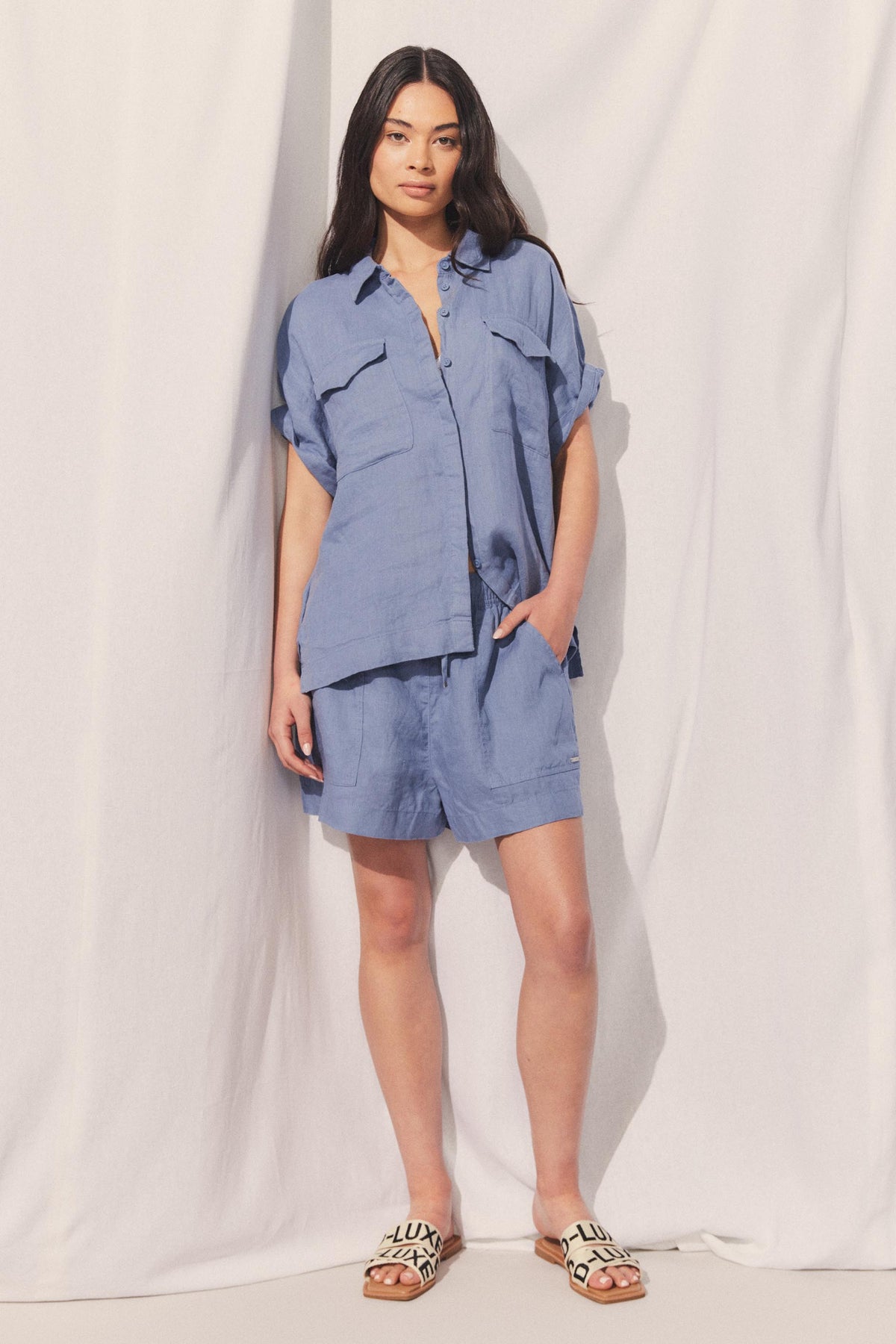 D-Luxe Pocket Linen Shirt