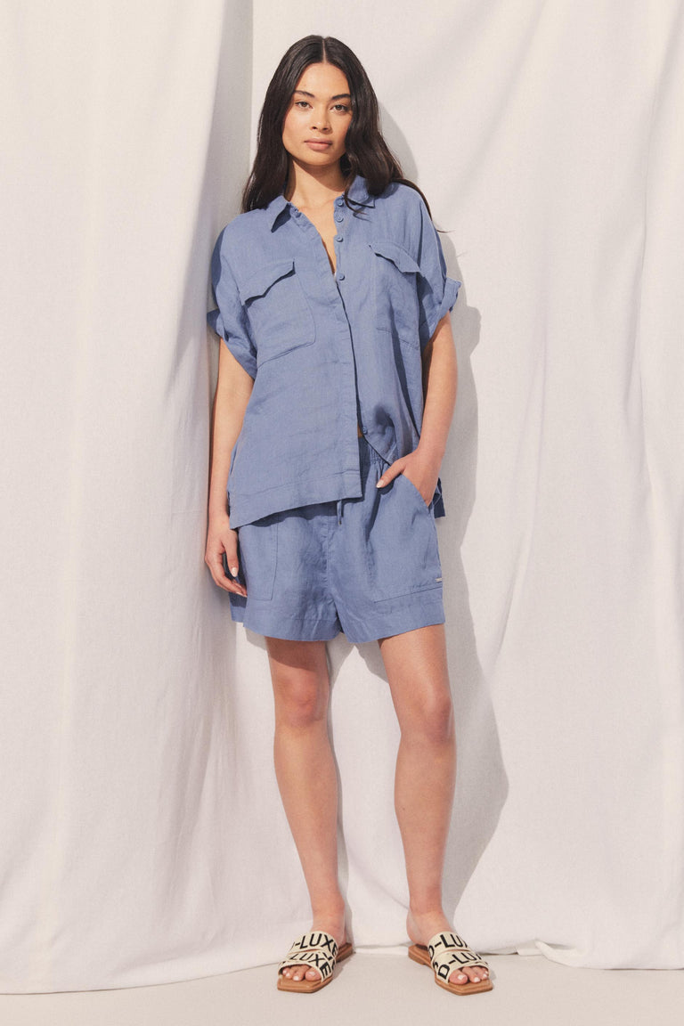 D-Luxe Pocket Linen Shirt