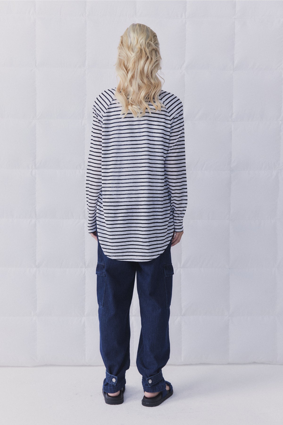 D-Luxe Curved Hem Linen Top