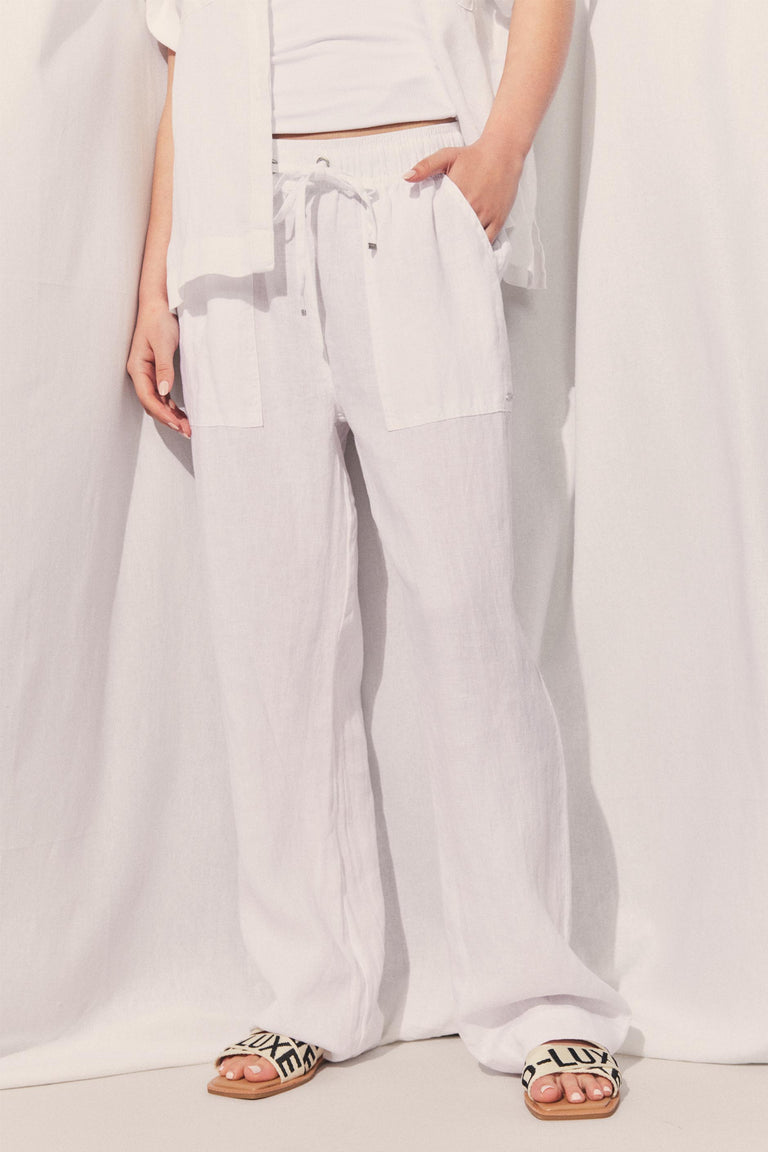 D-Luxe Wide Leg Linen Pant