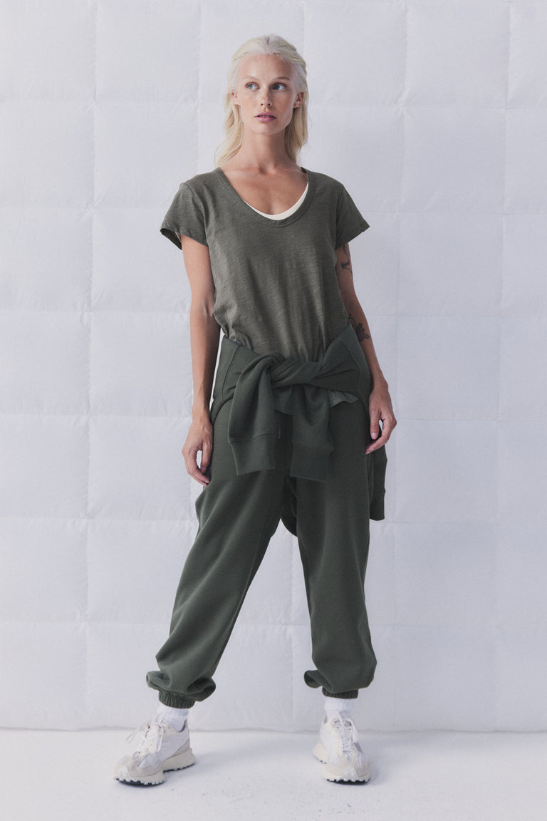 D-Luxe Scoop Neck Slub Tee