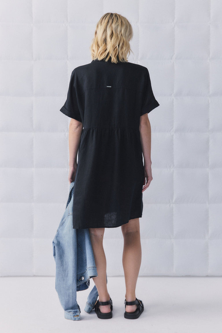 D-Luxe Linen Pocket Dress