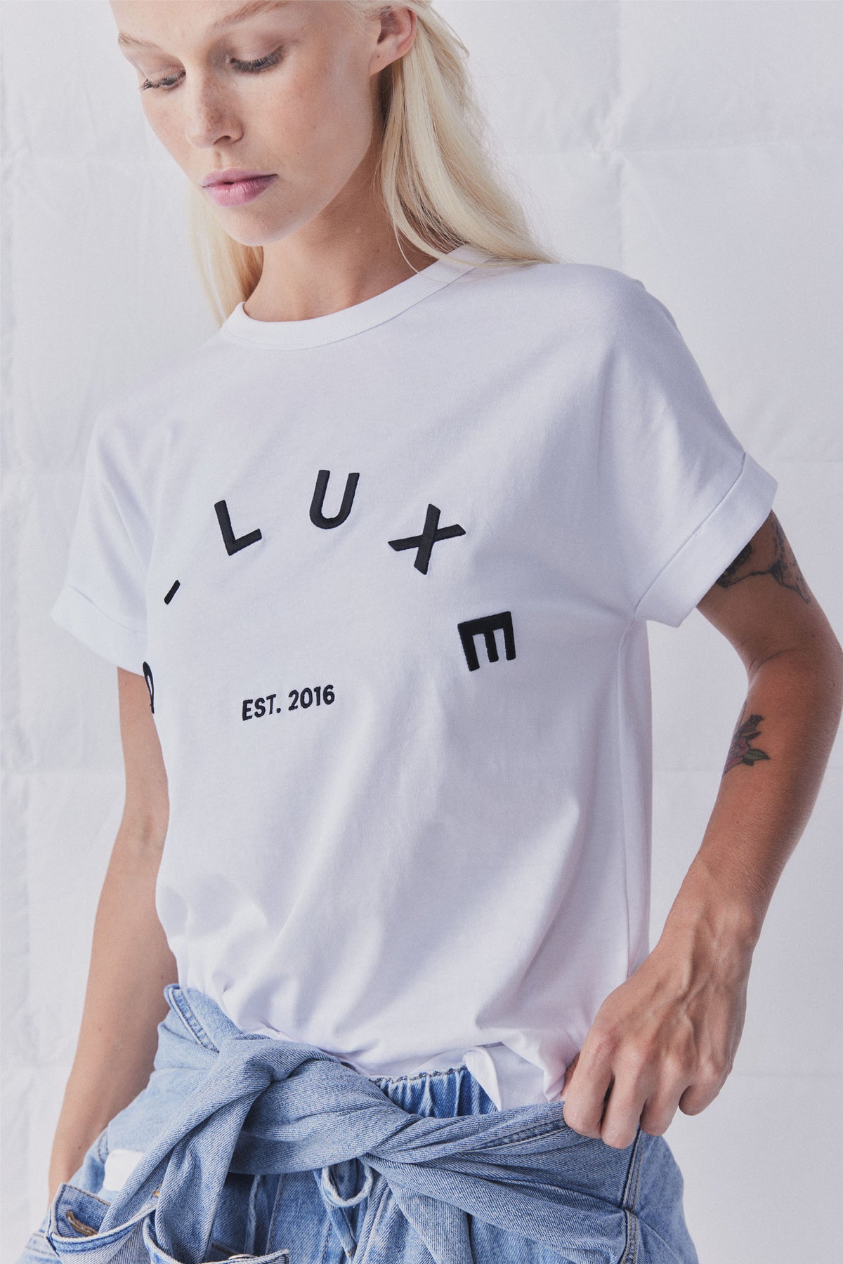 D-Luxe Embroidered Logo Tee