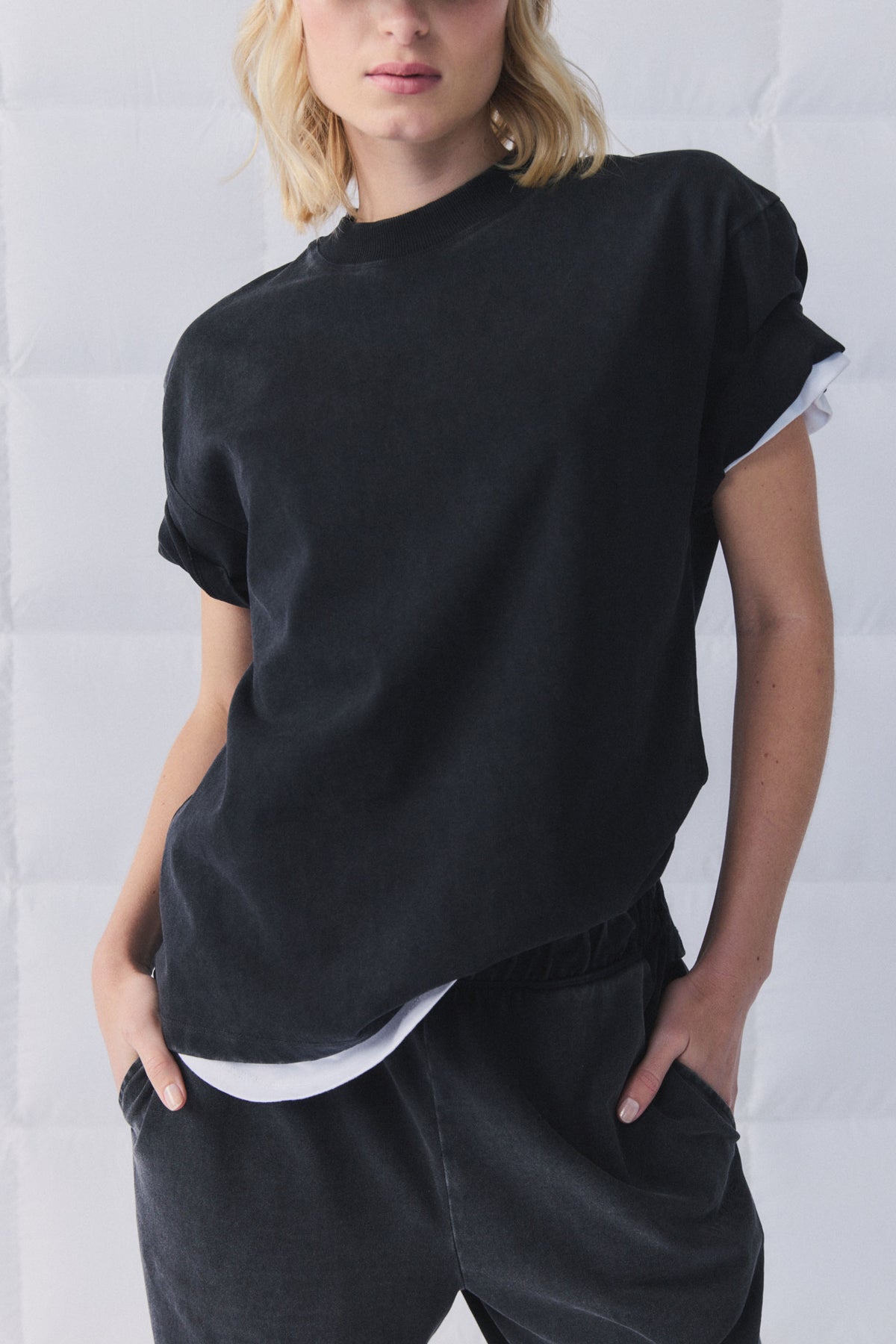 D-Luxe Mock Neck Boxy Tee