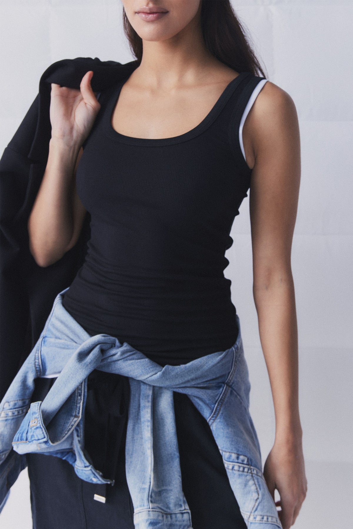 D-Luxe Bamboo Scoop Neck Tank