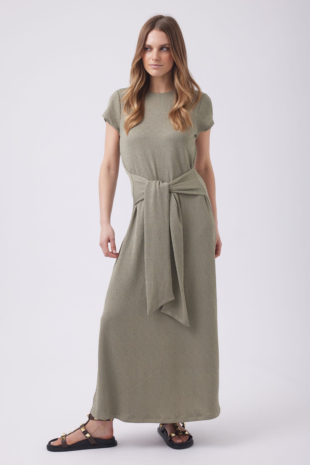 Tilly Tie Front Midi Dress