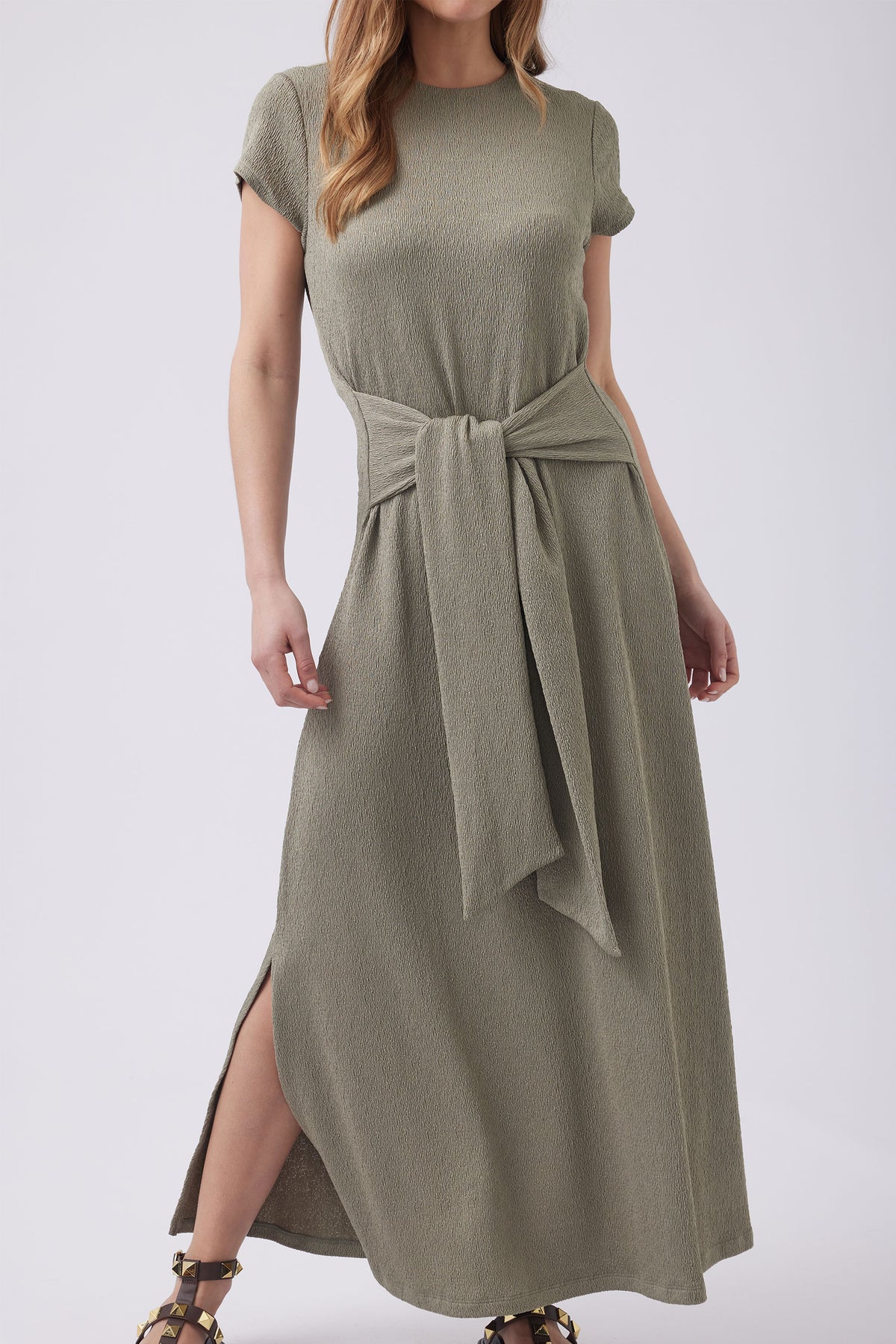 Tilly Tie Front Midi Dress