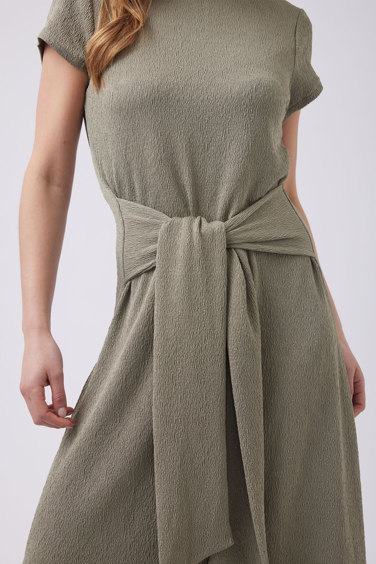 Tilly Tie Front Midi Dress
