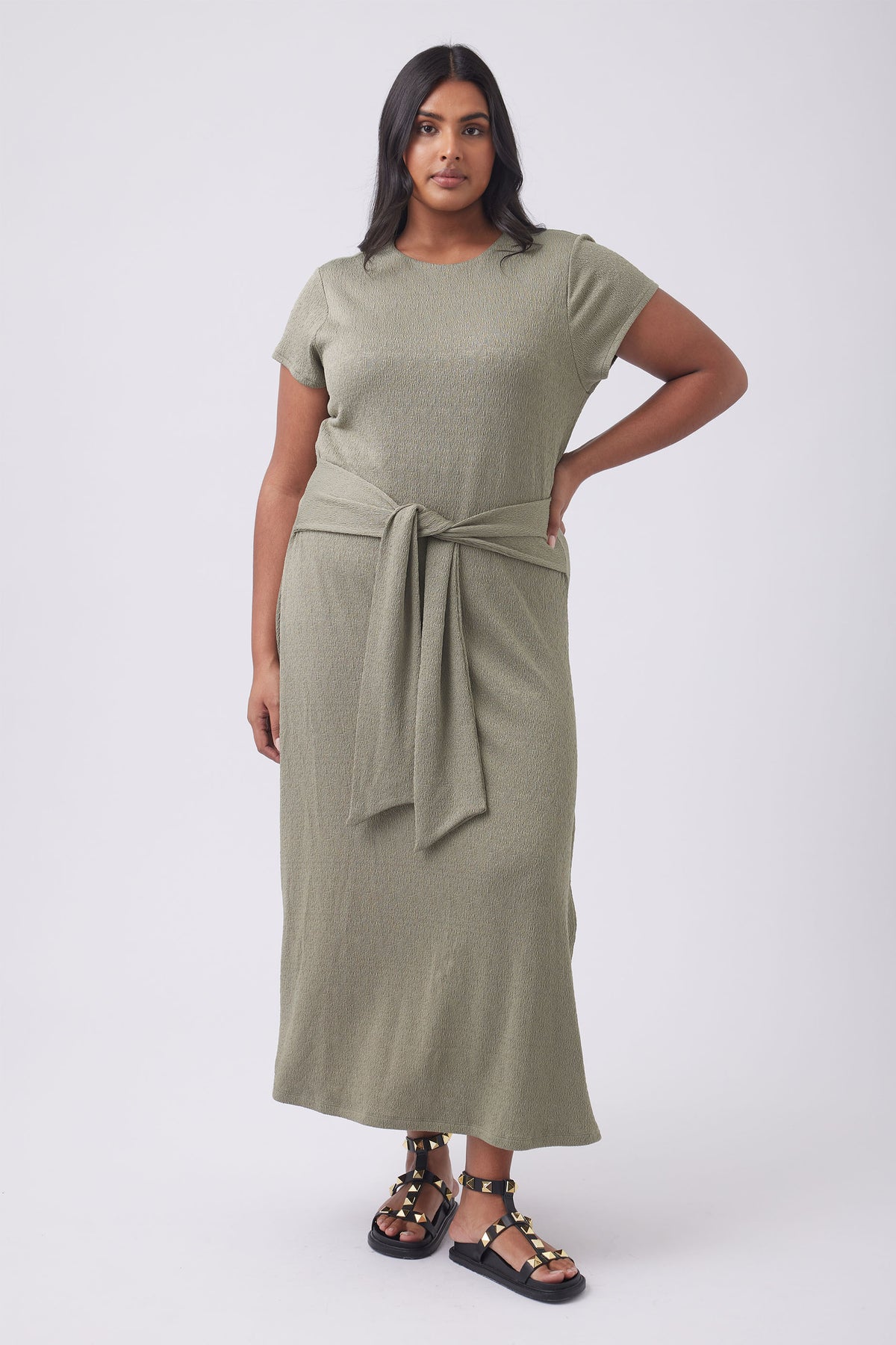 Tilly Tie Front Midi Dress