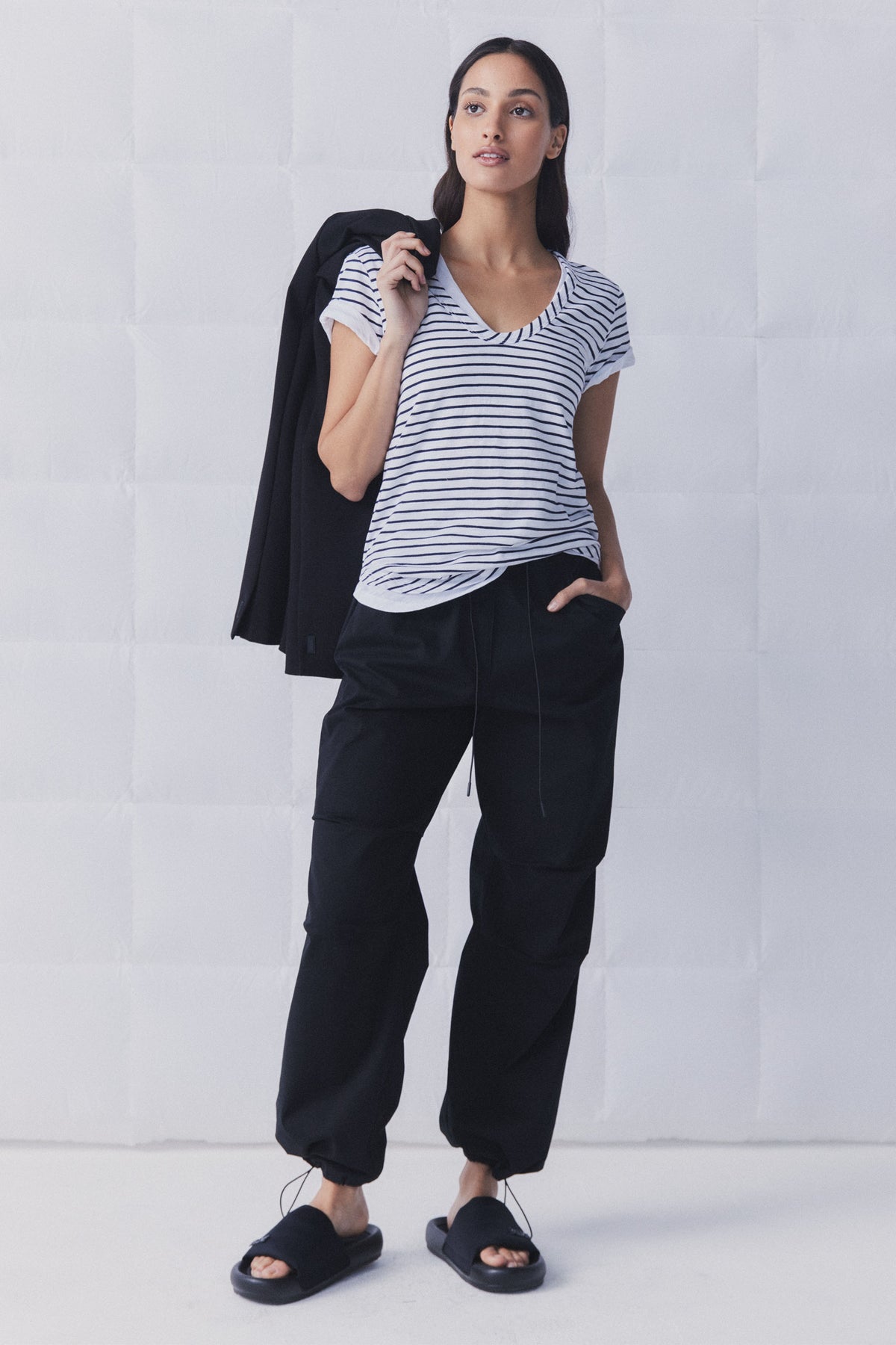 D-Luxe Scoop Neck Slub Tee