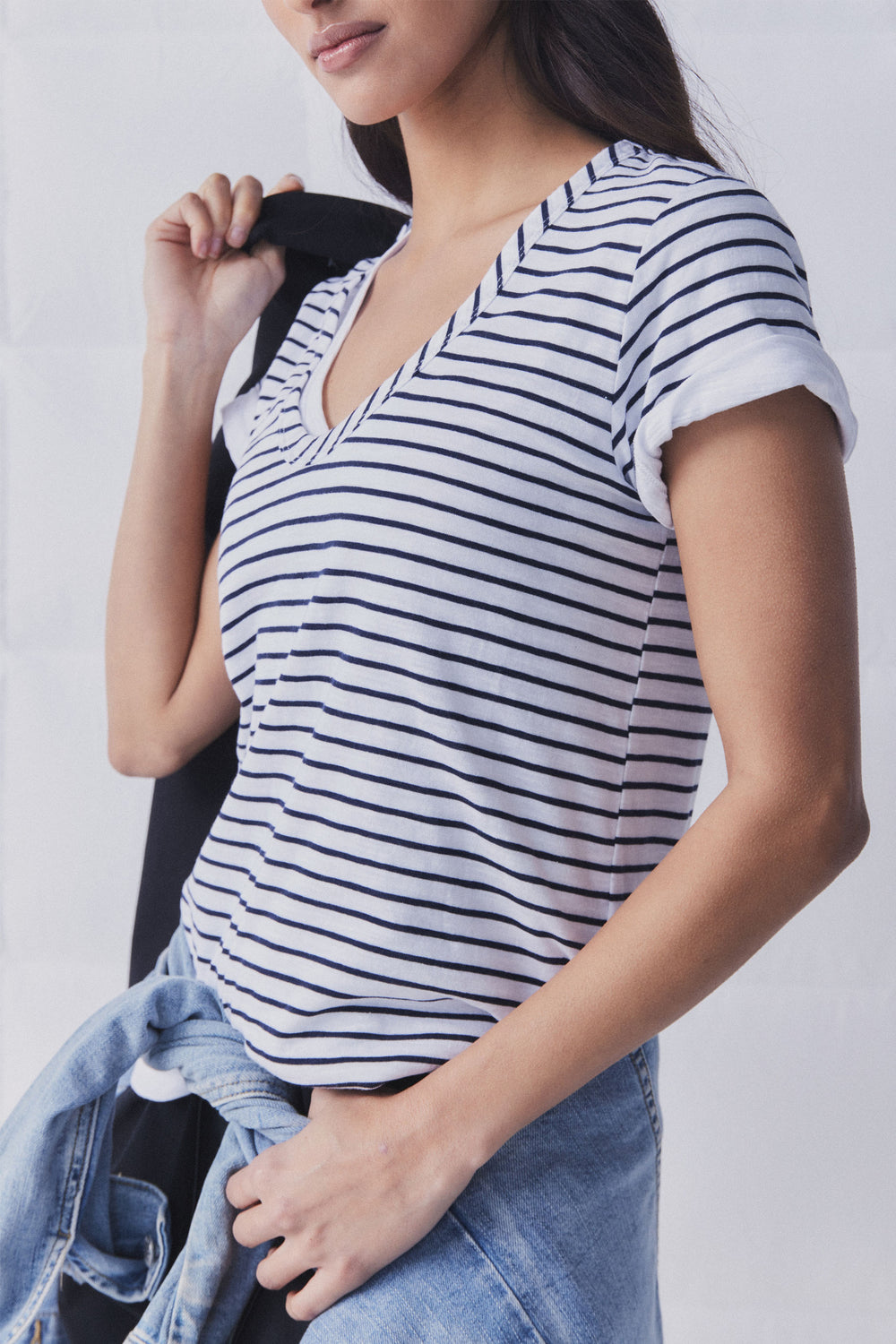 D-Luxe Scoop Neck Slub Tee