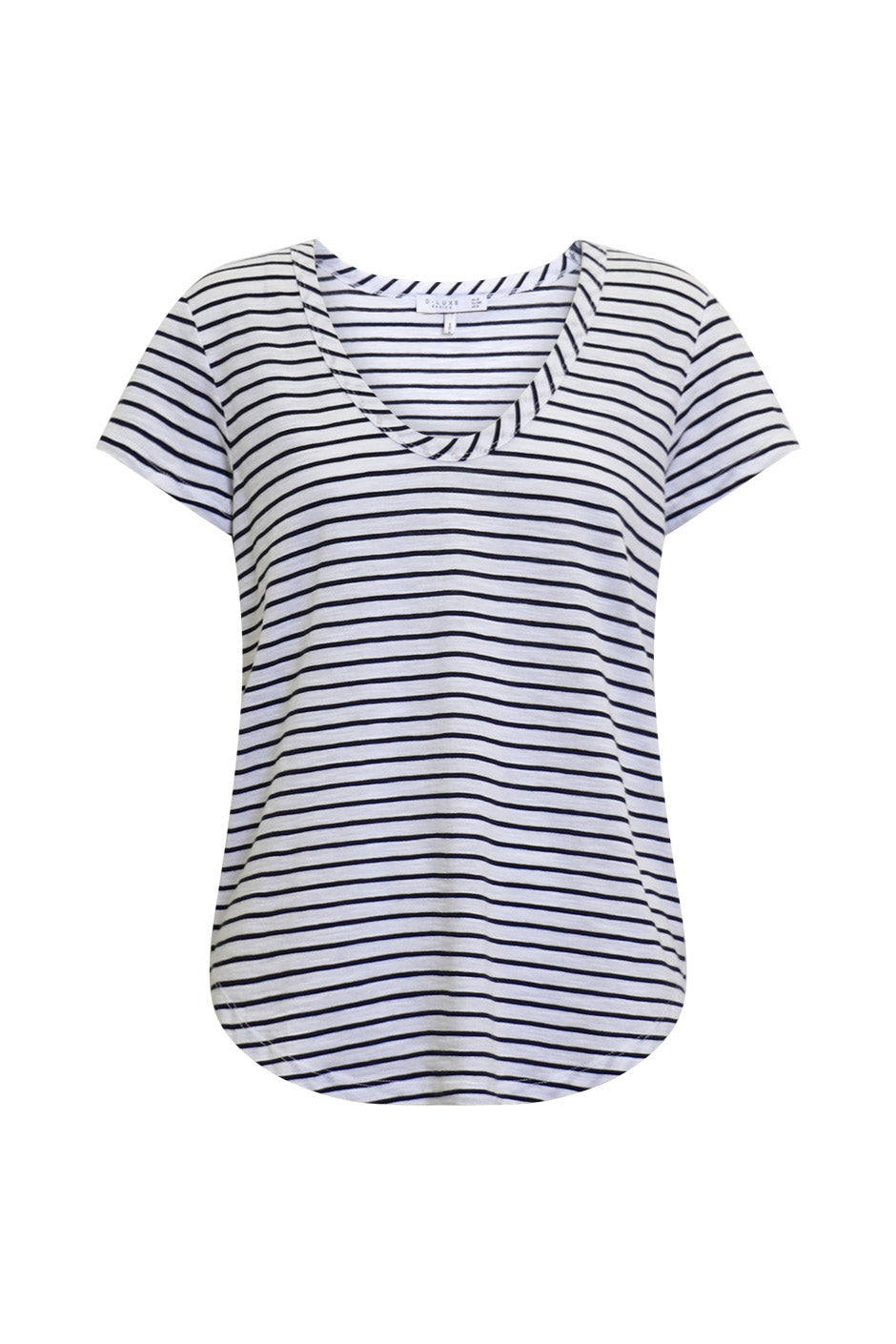 D-Luxe Scoop Neck Slub Tee