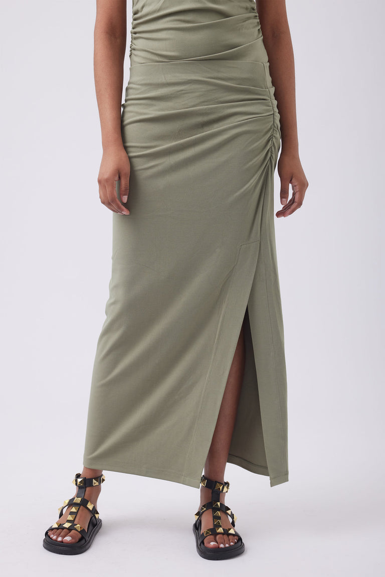 Cooper Ruched Midi Skirt