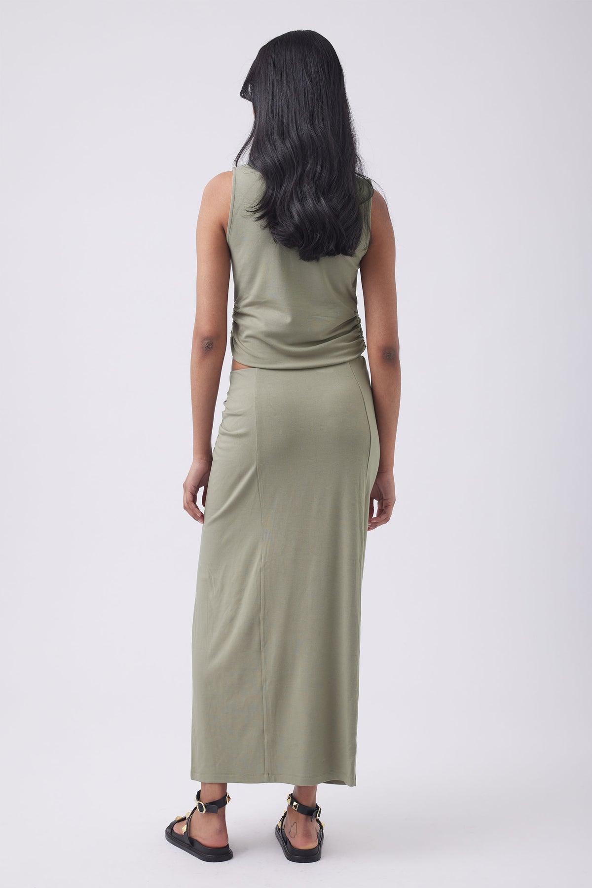 Cooper Ruched Midi Skirt