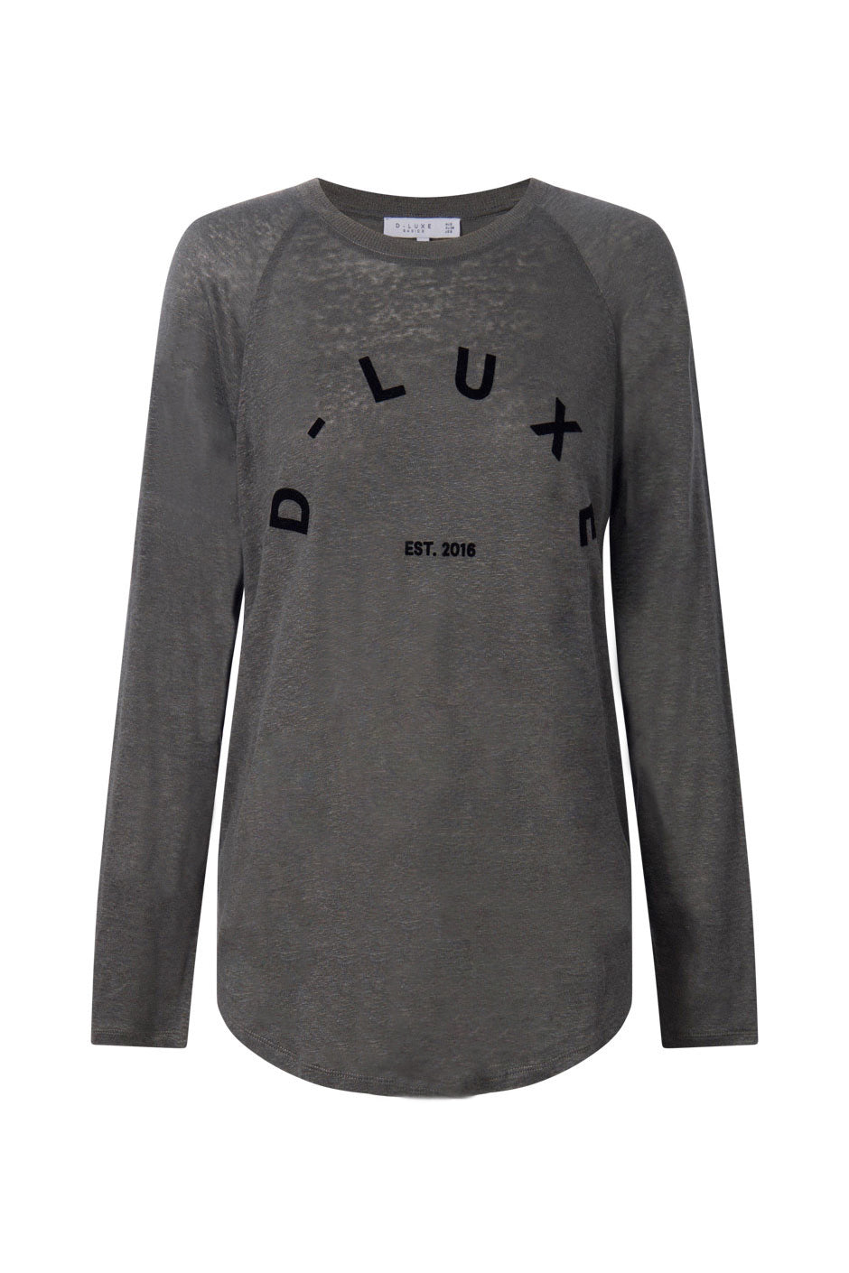 D-Luxe Curved Hem Linen Top